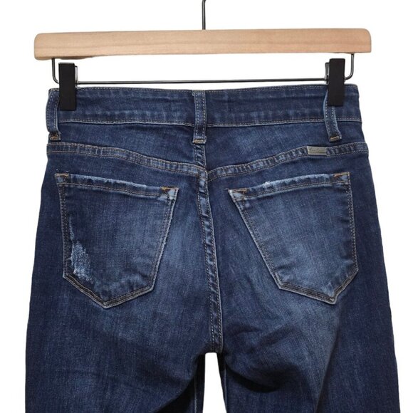 Kancan Miranda Distressed Raw Hem Skinny Crop Jeans Sz 24 - Picture 4 of 10